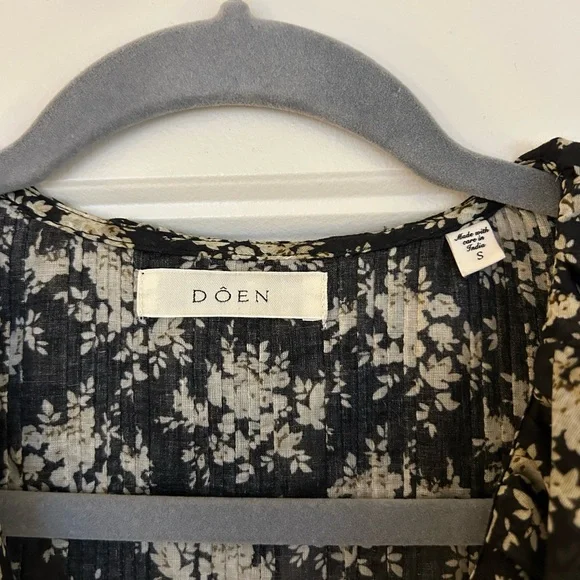 NWOT Doen Henri Noir Rosier Floral Small - Picture 3 of 5